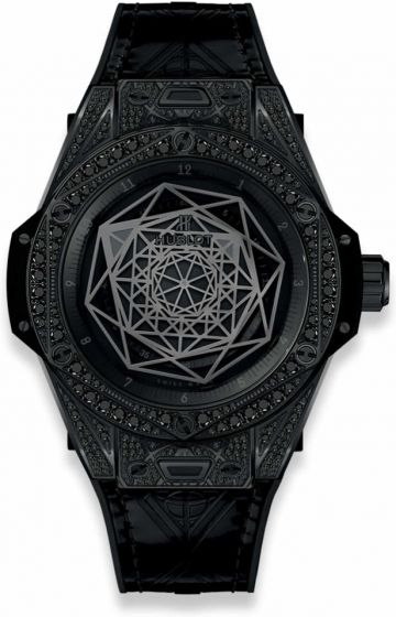 Discount HUBLOT BIG BANG SANG BLEU ALL BLACK PAVE 39MM 465.CS.1114.VR.1700.MXM18 replica watch for sale